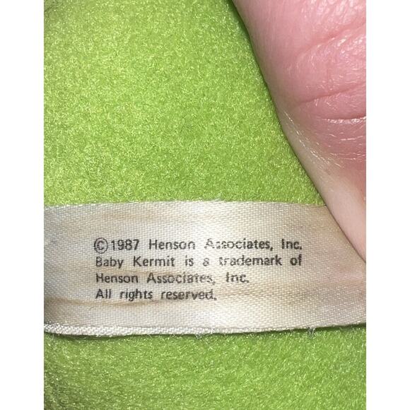 Vintage 1987 Baby Kermit The Frog 7" Plush Toy Jim Henson Muppet Babies Stuffed - Picture 4 of 5